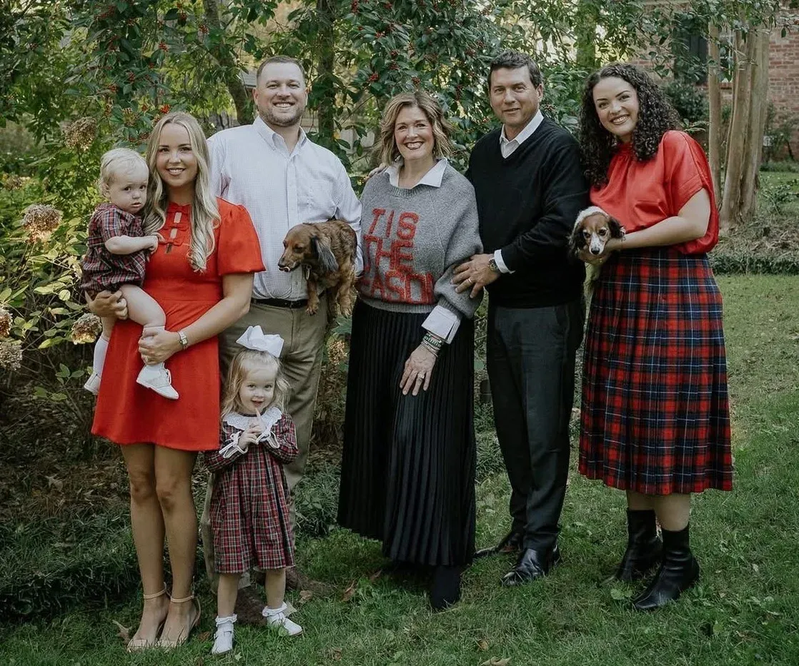 The Yancey family in their garden